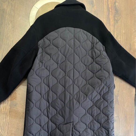 Lululemon Wool Long Coat Black Size 6 PrimaLoft Insulated Jacket Winter - Picture 4 of 8